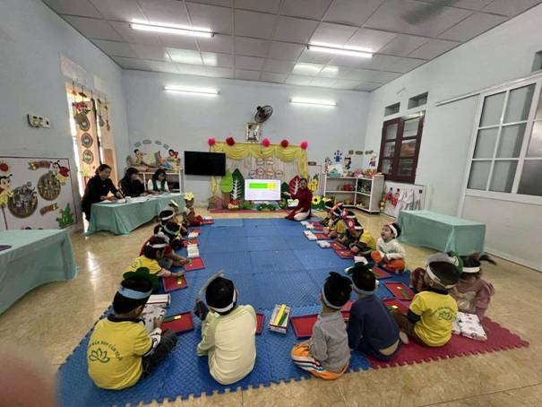 A group of children sitting on a floor in a room

AI-generated content may be incorrect.